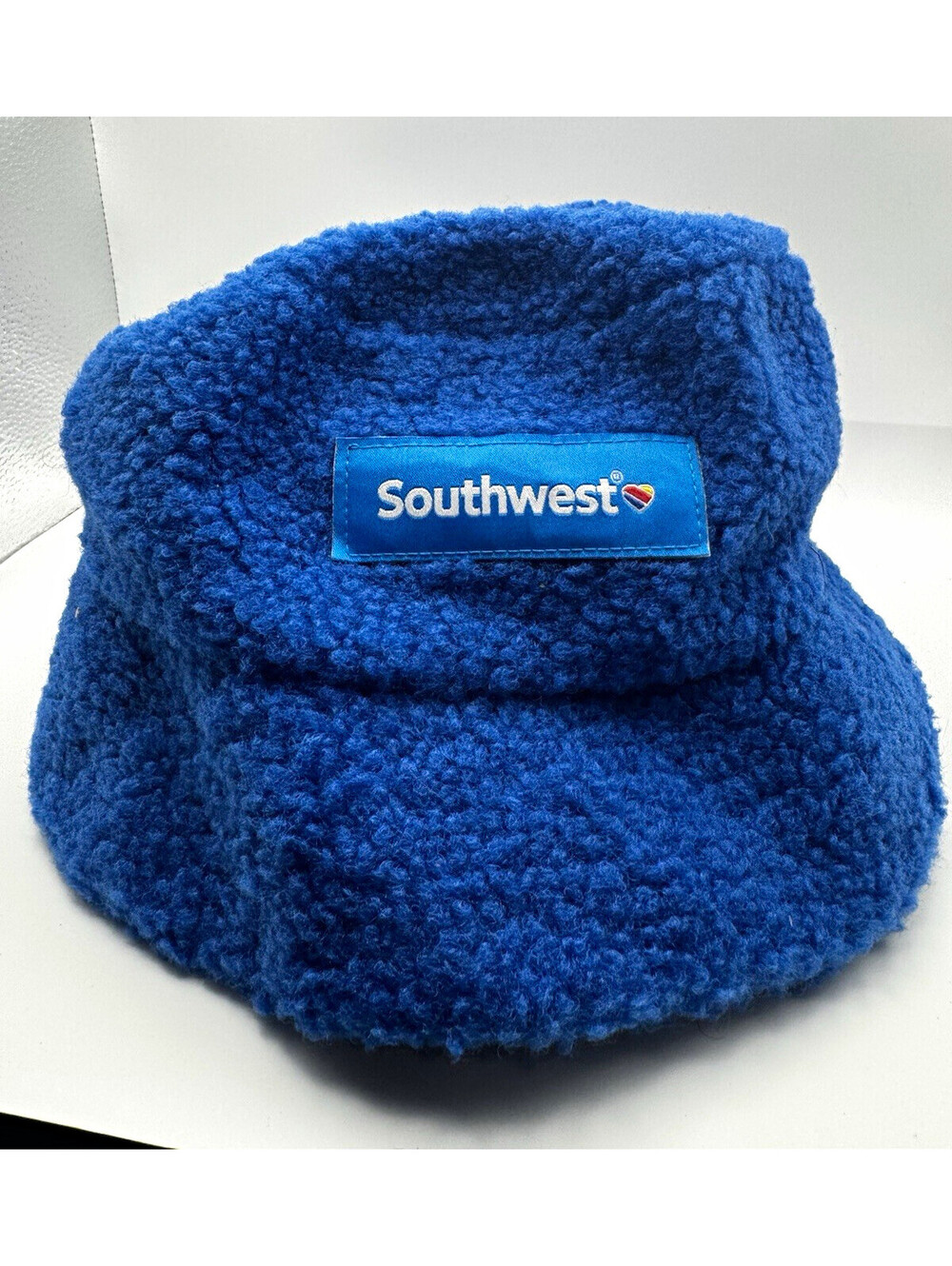 Southwest Airlines Blue Fleece Hat Cap with Southwest Logo Patch
